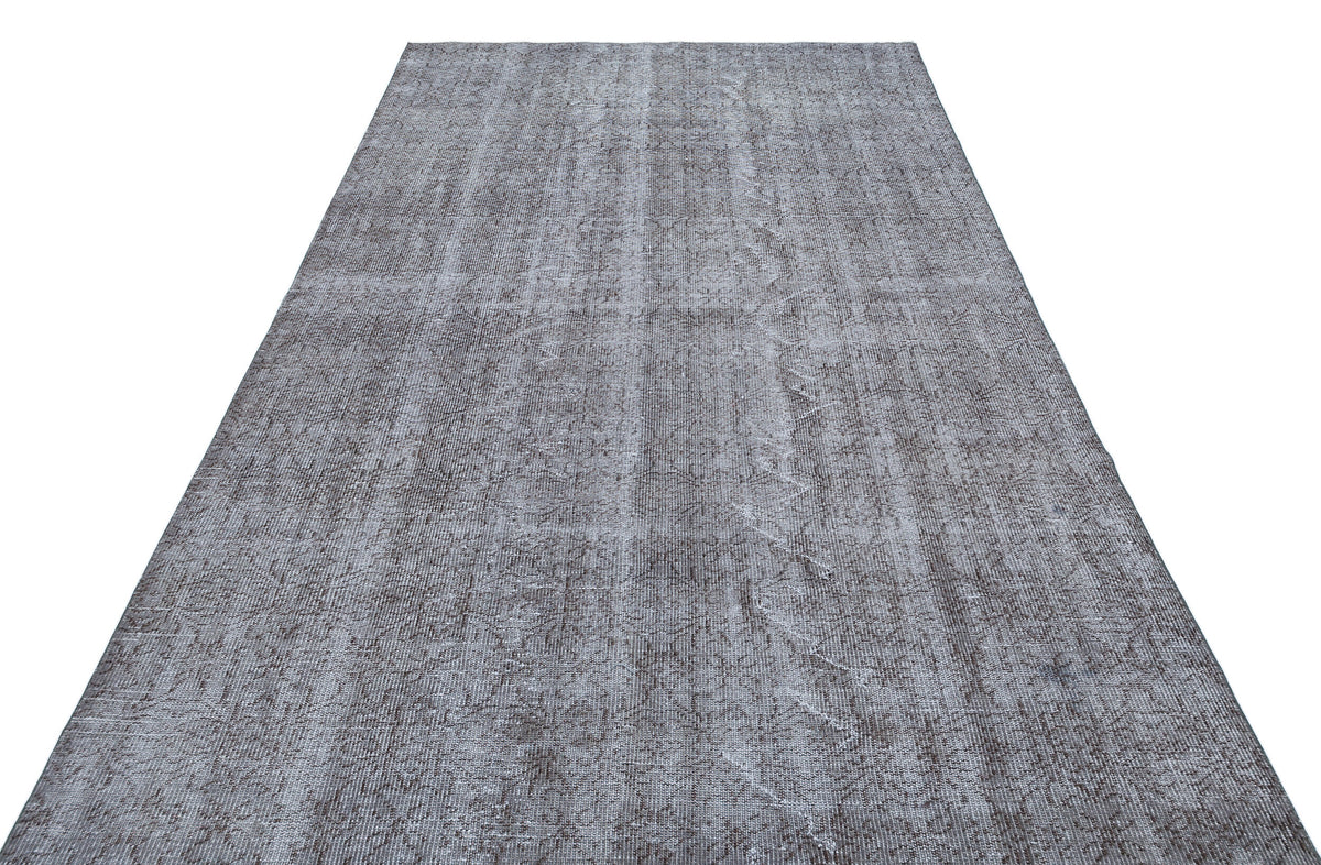 Gray Over Dyed Rug | Plain Rug | Turkish Rug | Hand Weaving Rug  | Bedroom Rug | Wool Rug | Vintage Rug | Tumbled Rug  | Naturel Rug | Boho Rug I 5&#39;10&#39;&#39; x 9&#39;4&#39;&#39; ft 177 x 285 cm