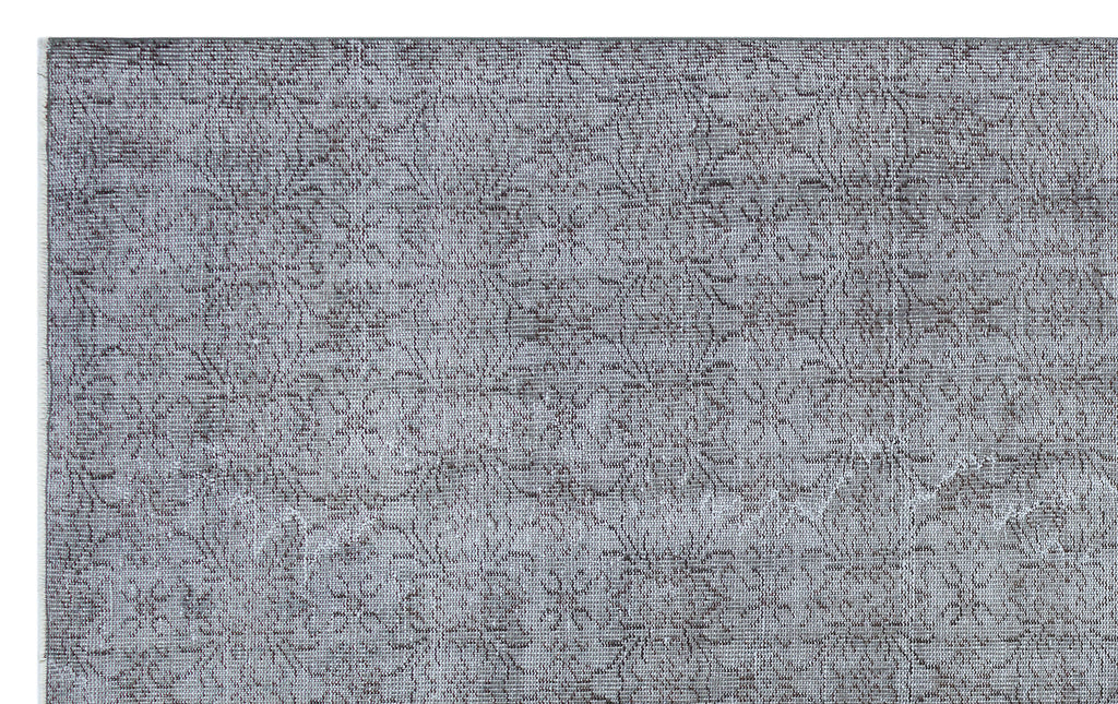 Gray Over Dyed Rug | Plain Rug | Turkish Rug | Hand Weaving Rug  | Bedroom Rug | Wool Rug | Vintage Rug | Tumbled Rug  | Naturel Rug | Boho Rug I 5'10'' x 9'4'' ft 177 x 285 cm