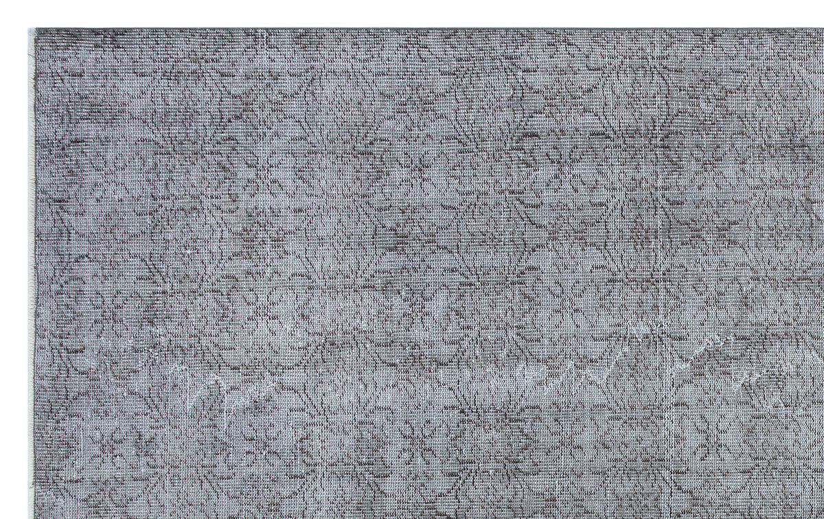 Gray Over Dyed Rug | Plain Rug | Turkish Rug | Hand Weaving Rug  | Bedroom Rug | Wool Rug | Vintage Rug | Tumbled Rug  | Naturel Rug | Boho Rug I 5&#39;10&#39;&#39; x 9&#39;4&#39;&#39; ft 177 x 285 cm