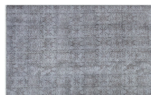 Gray Over Dyed Rug | Plain Rug | Turkish Rug | Hand Weaving Rug  | Bedroom Rug | Wool Rug | Vintage Rug | Tumbled Rug  | Naturel Rug | Boho Rug I 5'10'' x 9'4'' ft 177 x 285 cm