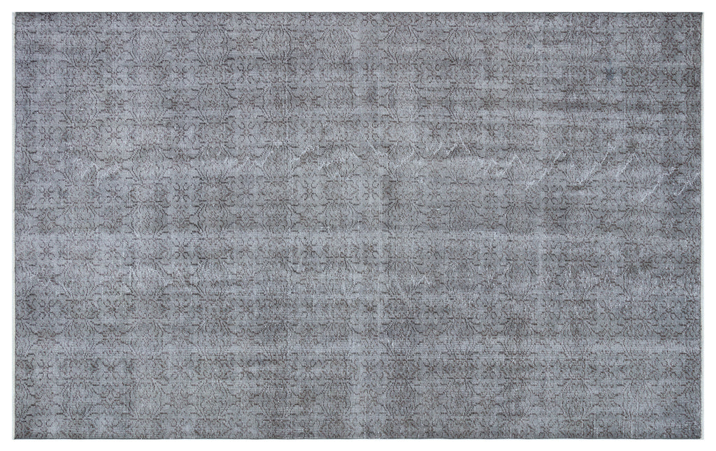 Gray Over Dyed Rug | Plain Rug | Turkish Rug | Hand Weaving Rug  | Bedroom Rug | Wool Rug | Vintage Rug | Tumbled Rug  | Naturel Rug | Boho Rug I 5'10'' x 9'4'' ft 177 x 285 cm