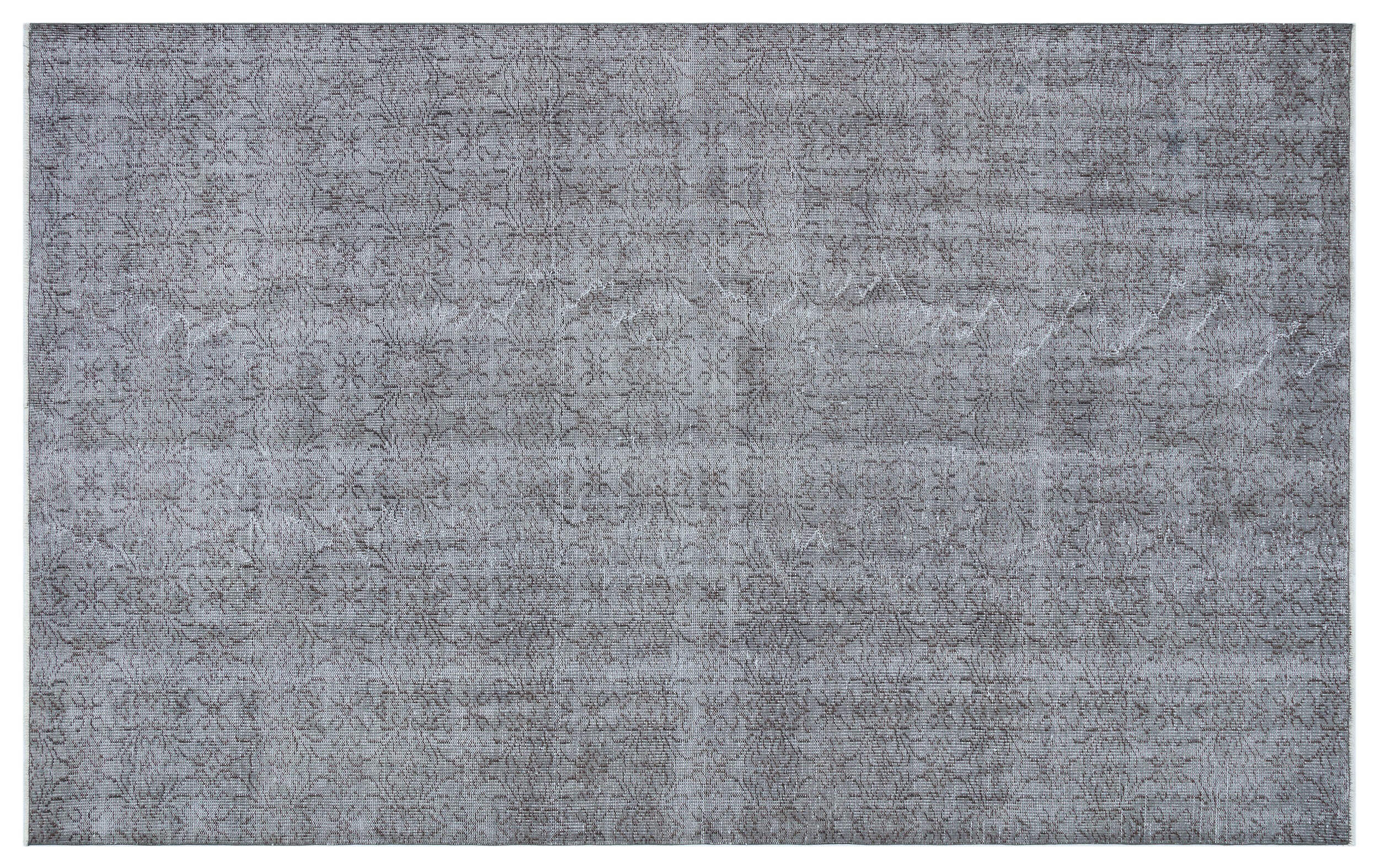 Gray Over Dyed Rug | Plain Rug | Turkish Rug | Hand Weaving Rug  | Bedroom Rug | Wool Rug | Vintage Rug | Tumbled Rug  | Naturel Rug | Boho Rug I 5'10'' x 9'4'' ft 177 x 285 cm