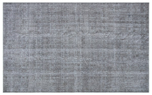 Gray Over Dyed Rug | Plain Rug | Turkish Rug | Hand Weaving Rug  | Bedroom Rug | Wool Rug | Vintage Rug | Tumbled Rug  | Naturel Rug | Boho Rug I 5'10'' x 9'4'' ft 177 x 285 cm