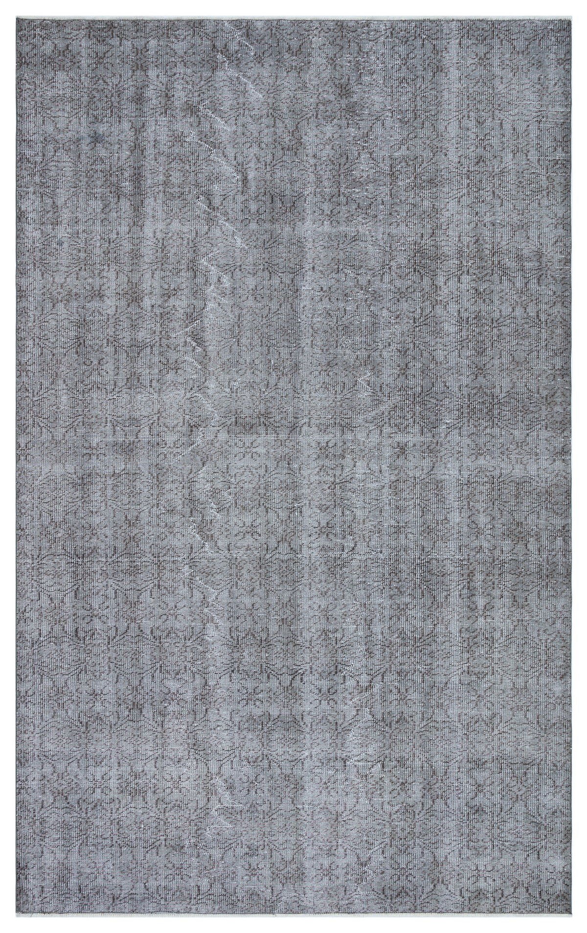 Gray Over Dyed Rug | Plain Rug | Turkish Rug | Hand Weaving Rug  | Bedroom Rug | Wool Rug | Vintage Rug | Tumbled Rug  | Naturel Rug | Boho Rug I 5&#39;10&#39;&#39; x 9&#39;4&#39;&#39; ft 177 x 285 cm