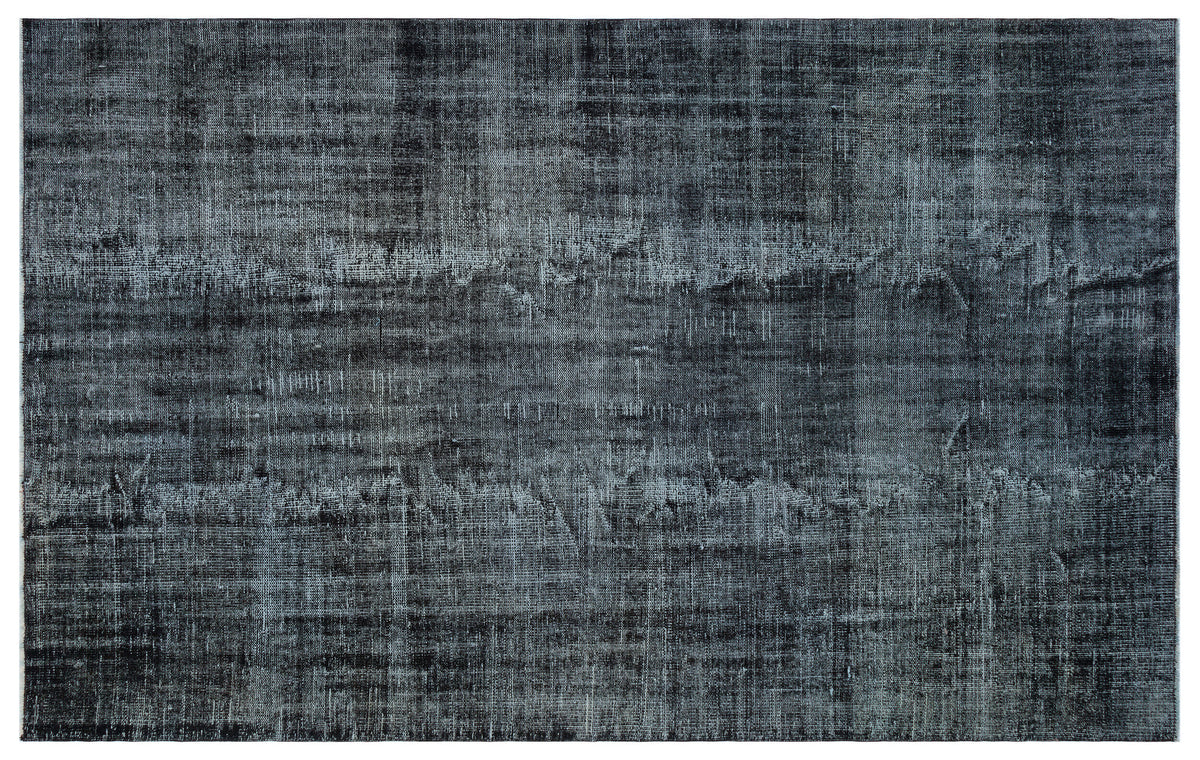 Gray Over Dyed Vintage Rug 6&#39;2&#39;&#39; x 9&#39;6&#39;&#39; ft 187 x 290 cm