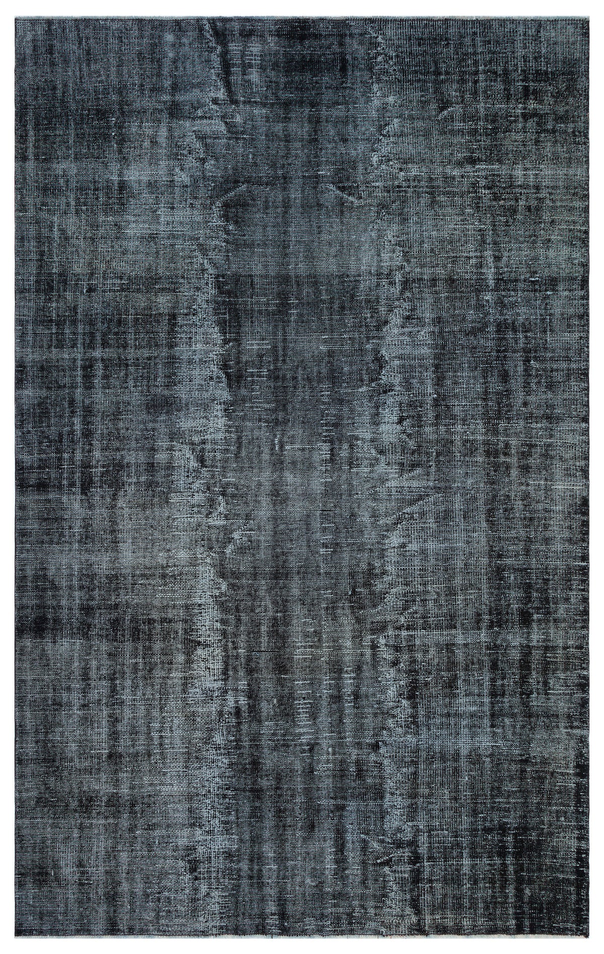 Gray Over Dyed Vintage Rug 6&#39;2&#39;&#39; x 9&#39;6&#39;&#39; ft 187 x 290 cm
