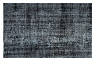 Gray Over Dyed Vintage Rug 6'2'' x 9'6'' ft 187 x 290 cm