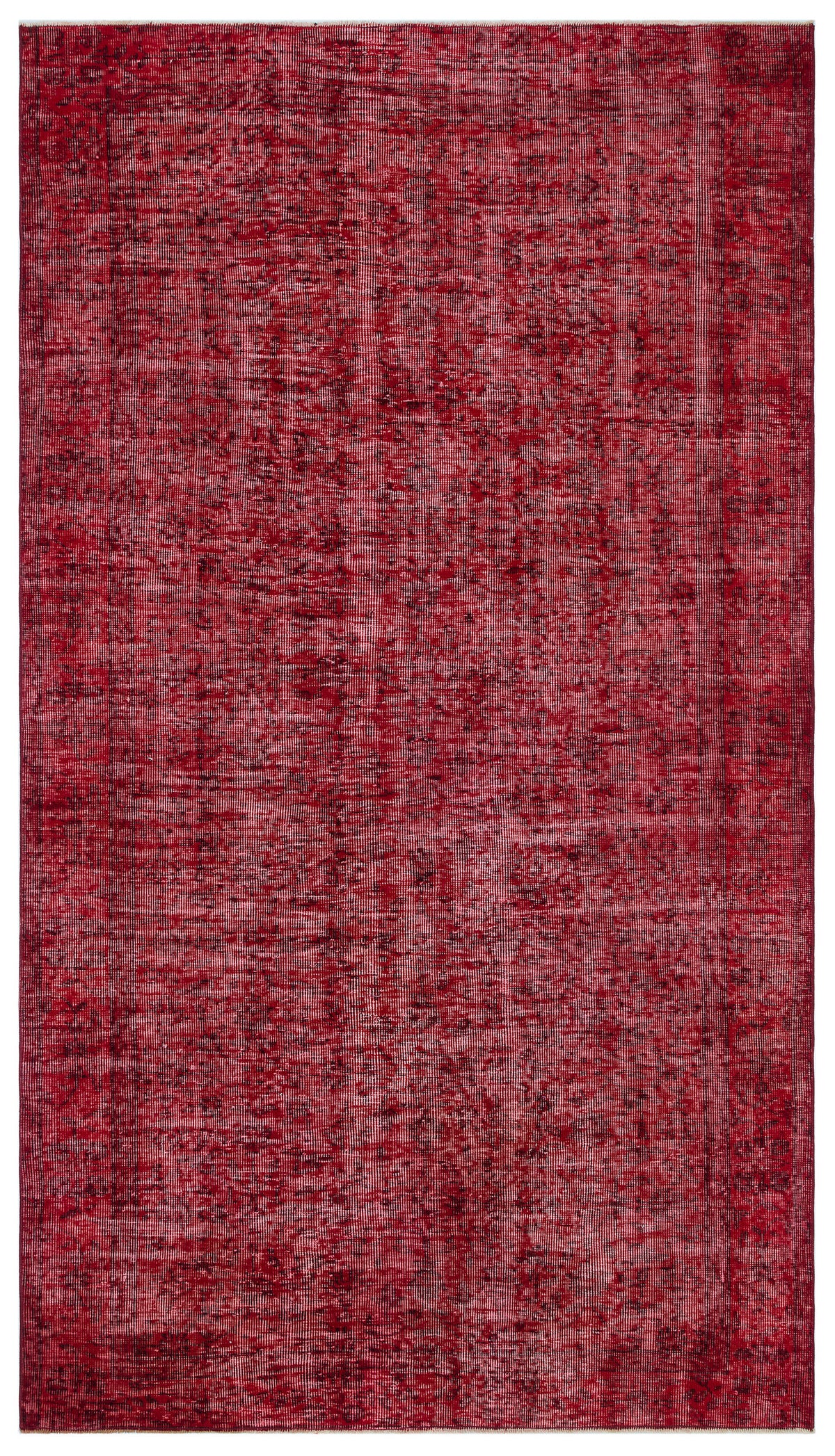 Red Over Dyed Vintage Rug 5&#39;0&#39;&#39; x 8&#39;11&#39;&#39; ft 153 x 272 cm