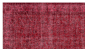 Red Over Dyed Vintage Rug 5'5'' x 9'7'' ft 164 x 292 cm