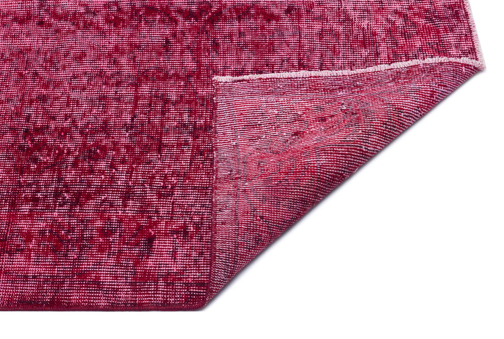 Red Over Dyed Vintage Rug 5'5'' x 8'10'' ft 166 x 270 cm