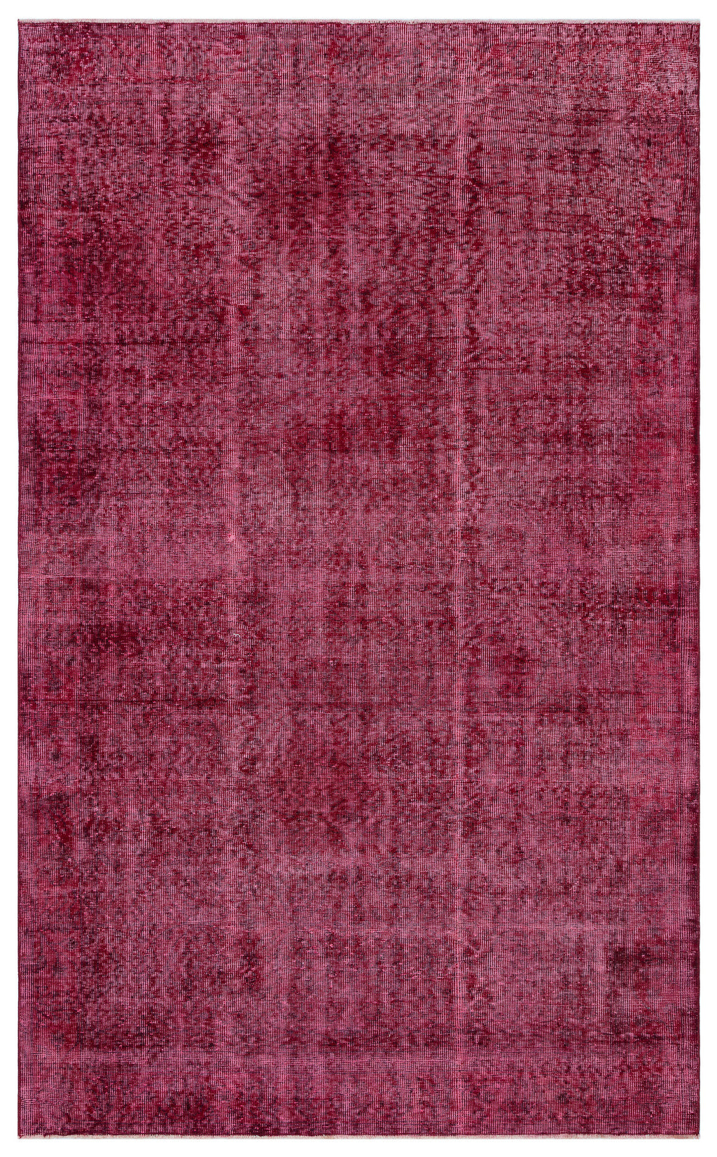Red Over Dyed Vintage Rug 5'5'' x 8'10'' ft 166 x 270 cm