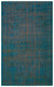 Retro Design Stone Blue Over Dyed Vintage Rug 6'2'' x 10'1'' ft 188 x 308 cm