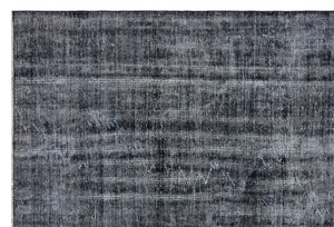 Gray Over Dyed Vintage Rug 5'10'' x 8'8'' ft 179 x 264 cm