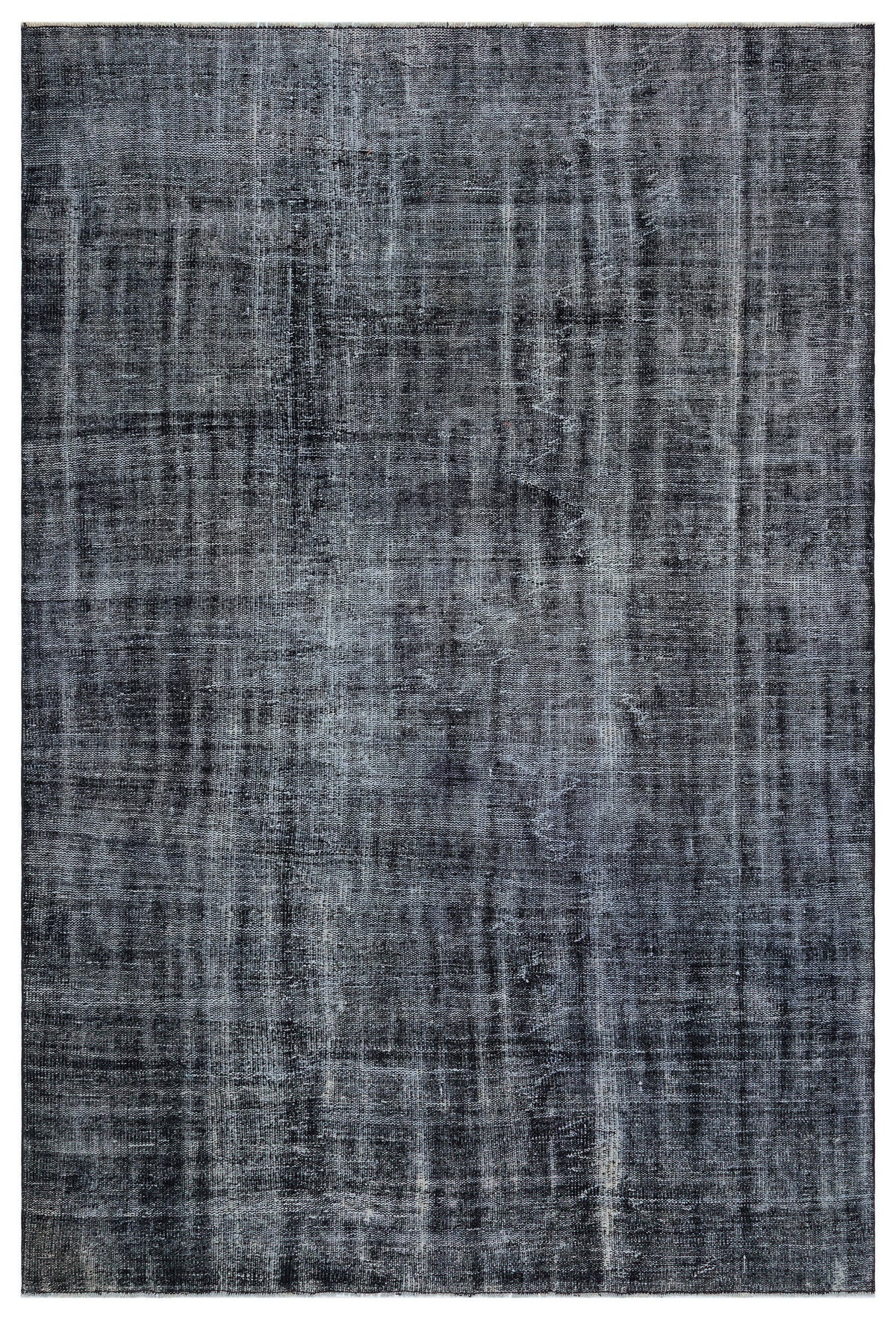 Gray Over Dyed Vintage Rug 5&#39;10&#39;&#39; x 8&#39;8&#39;&#39; ft 179 x 264 cm