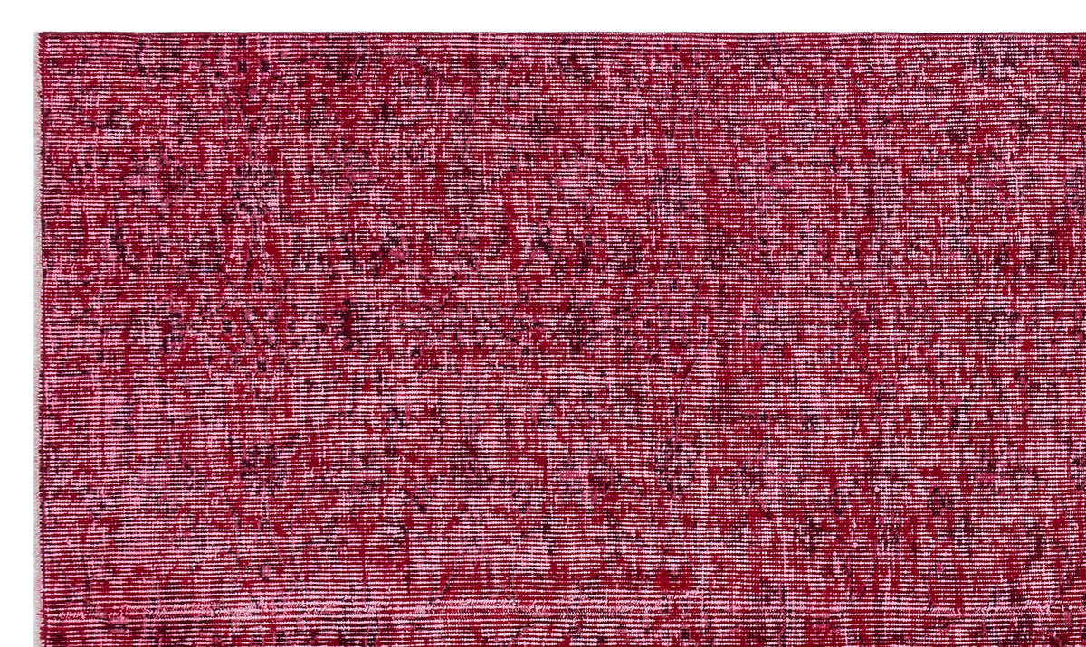Red Over Dyed Vintage Rug 4&#39;9&#39;&#39; x 8&#39;3&#39;&#39; ft 146 x 252 cm