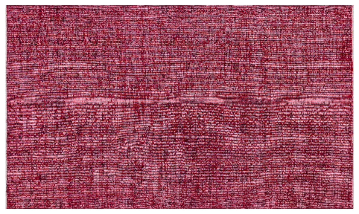 Red Over Dyed Vintage Rug 4&#39;9&#39;&#39; x 8&#39;3&#39;&#39; ft 146 x 252 cm