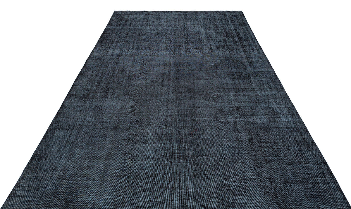 Black Over Dyed Vintage Rug 6&#39;8&#39;&#39; x 10&#39;1&#39;&#39; ft 203 x 308 cm