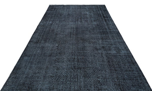 Black Over Dyed Vintage Rug 6'8'' x 10'1'' ft 203 x 308 cm