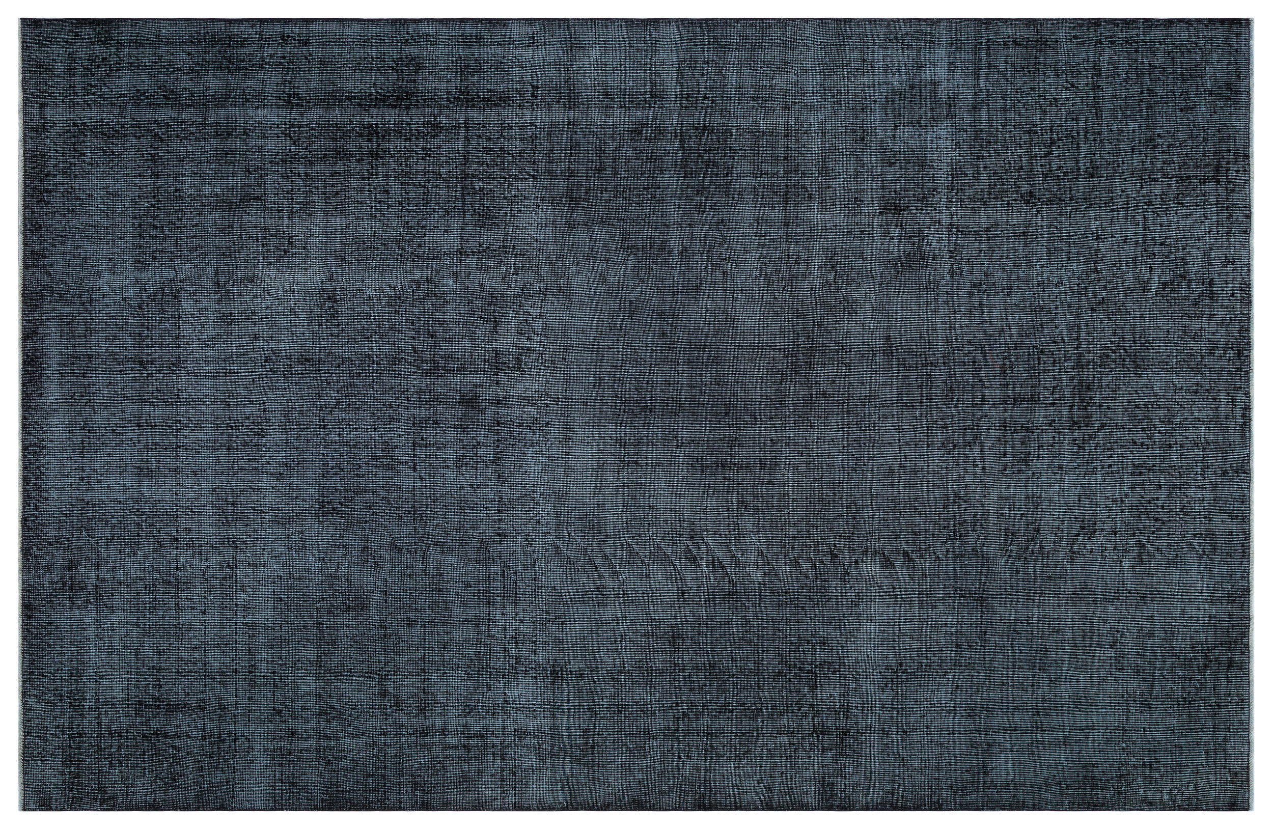 Black Over Dyed Vintage Rug 6'8'' x 10'1'' ft 203 x 308 cm