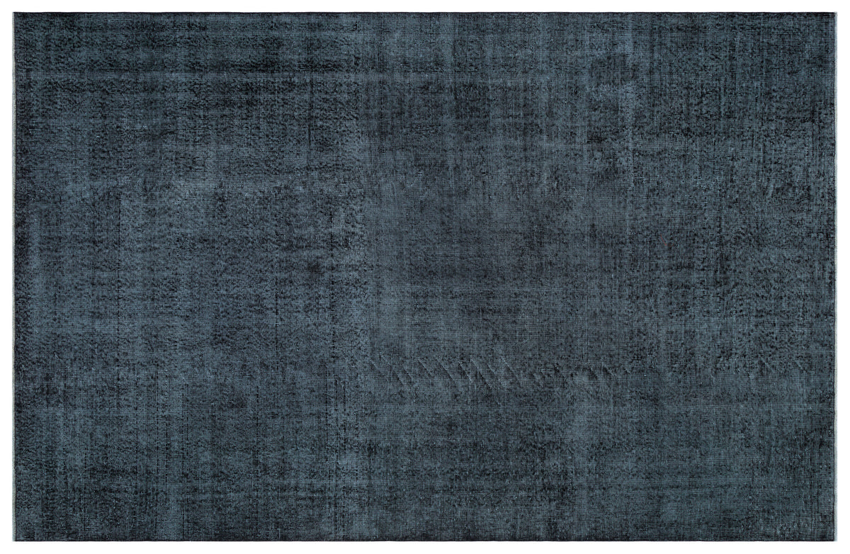 Black Over Dyed Vintage Rug 6&#39;8&#39;&#39; x 10&#39;1&#39;&#39; ft 203 x 308 cm