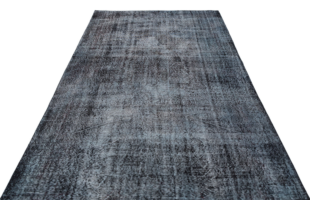 Gray Over Dyed Vintage Rug 5'10'' x 8'10'' ft 178 x 268 cm