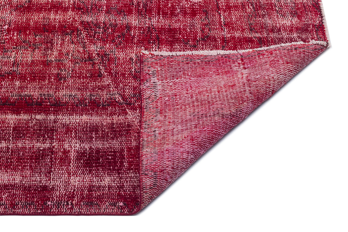 Red Over Dyed Vintage Rug 6&#39;3&#39;&#39; x 8&#39;8&#39;&#39; ft 191 x 265 cm