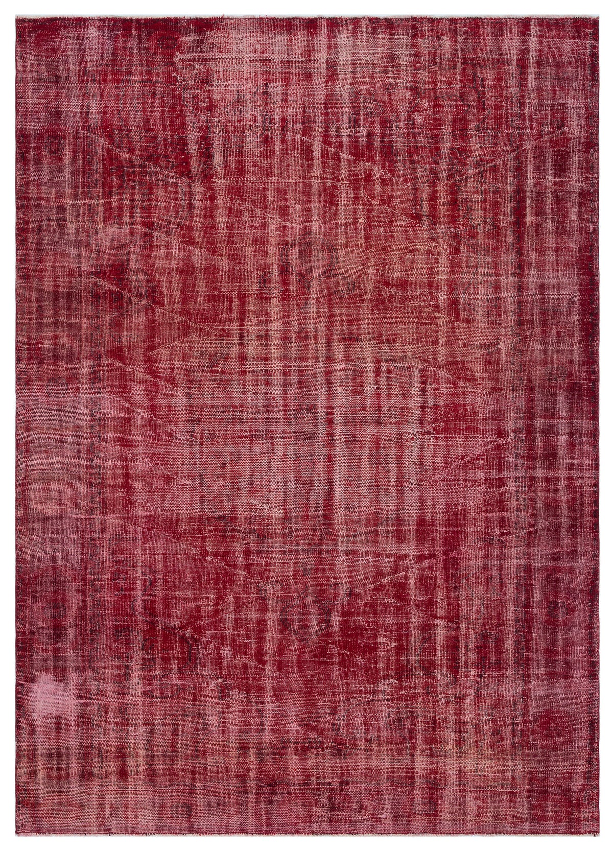 Red Over Dyed Vintage Rug 6&#39;3&#39;&#39; x 8&#39;8&#39;&#39; ft 191 x 265 cm