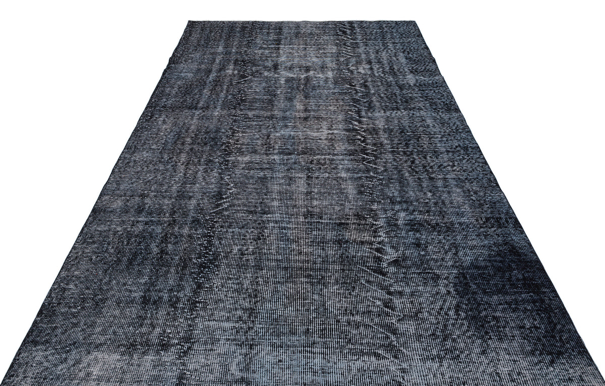Black Over Dyed Vintage Rug 6&#39;0&#39;&#39; x 9&#39;4&#39;&#39; ft 184 x 285 cm