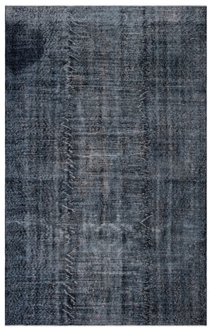 Black Over Dyed Vintage Rug 6'0'' x 9'4'' ft 184 x 285 cm