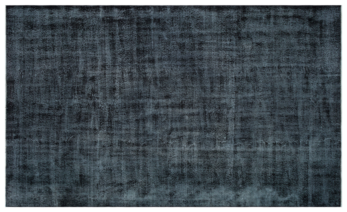 Black Over Dyed Vintage Rug 6&#39;7&#39;&#39; x 10&#39;10&#39;&#39; ft 200 x 331 cm
