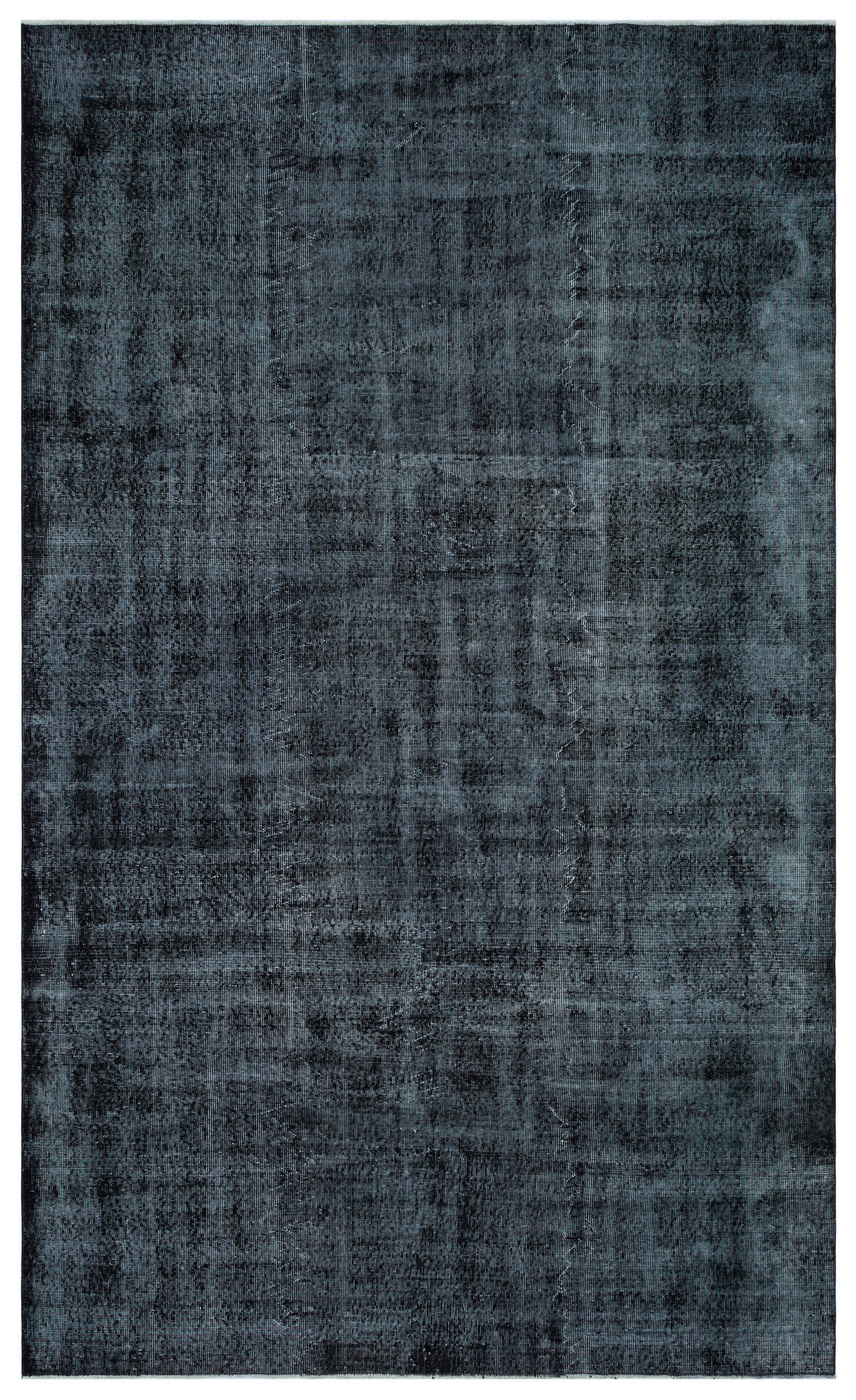Black Over Dyed Vintage Rug 6&#39;7&#39;&#39; x 10&#39;10&#39;&#39; ft 200 x 331 cm