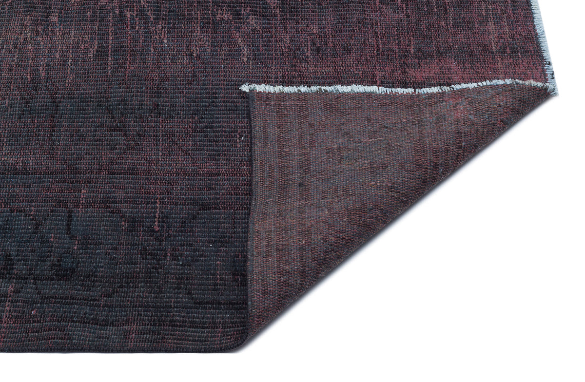 Black Over Dyed Vintage Rug 5&#39;10&#39;&#39; x 8&#39;5&#39;&#39; ft 177 x 256 cm