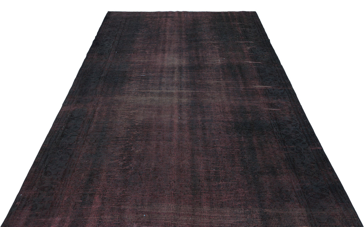 Black Over Dyed Vintage Rug 5&#39;10&#39;&#39; x 8&#39;5&#39;&#39; ft 177 x 256 cm