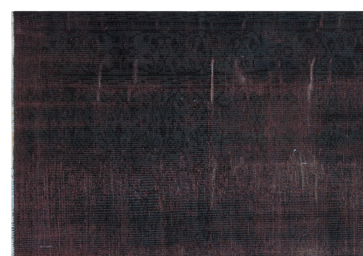 Black Over Dyed Vintage Rug 5&#39;10&#39;&#39; x 8&#39;5&#39;&#39; ft 177 x 256 cm