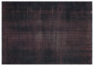 Black Over Dyed Vintage Rug 5'10'' x 8'5'' ft 177 x 256 cm