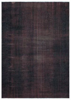 Black Over Dyed Vintage Rug 5'10'' x 8'5'' ft 177 x 256 cm