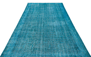 Turquoise Over Dyed Vintage Rug 6'4'' x 10'1'' ft 192 x 308 cm