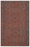 Brown Over Dyed Vintage Rug 6'0'' x 9'6'' ft 184 x 289 cm
