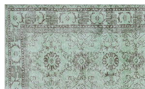 Green Over Dyed Vintage Rug 5'10'' x 9'5'' ft 178 x 286 cm