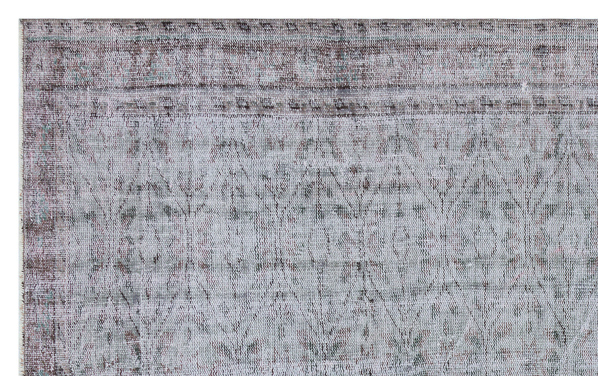 Gray Over Dyed Vintage Rug 5&#39;3&#39;&#39; x 8&#39;8&#39;&#39; ft 160 x 265 cm
