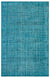 Retro Design Turquoise Over Dyed Vintage Rug 5'10'' x 9'2'' ft 179 x 280 cm