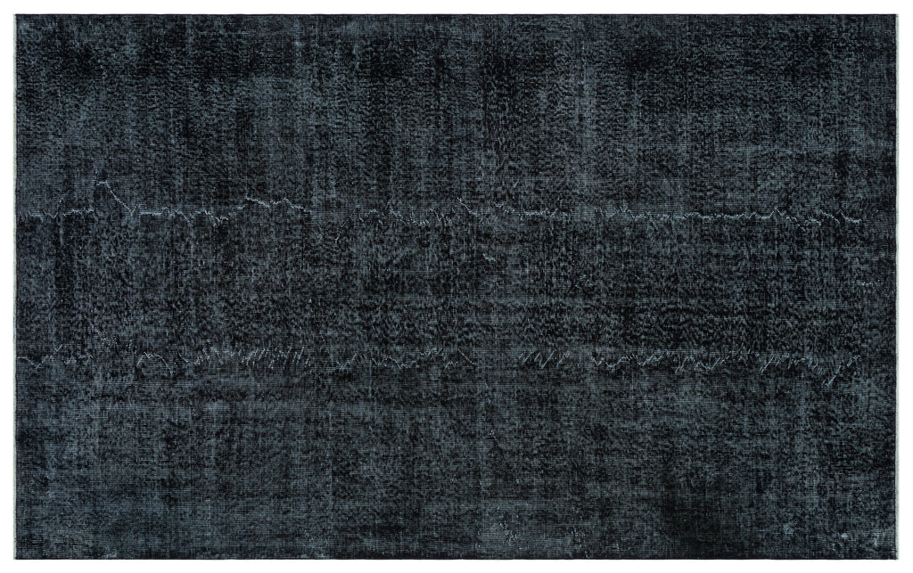 Black Over Dyed Vintage Rug 5'9'' x 9'3'' ft 175 x 283 cm