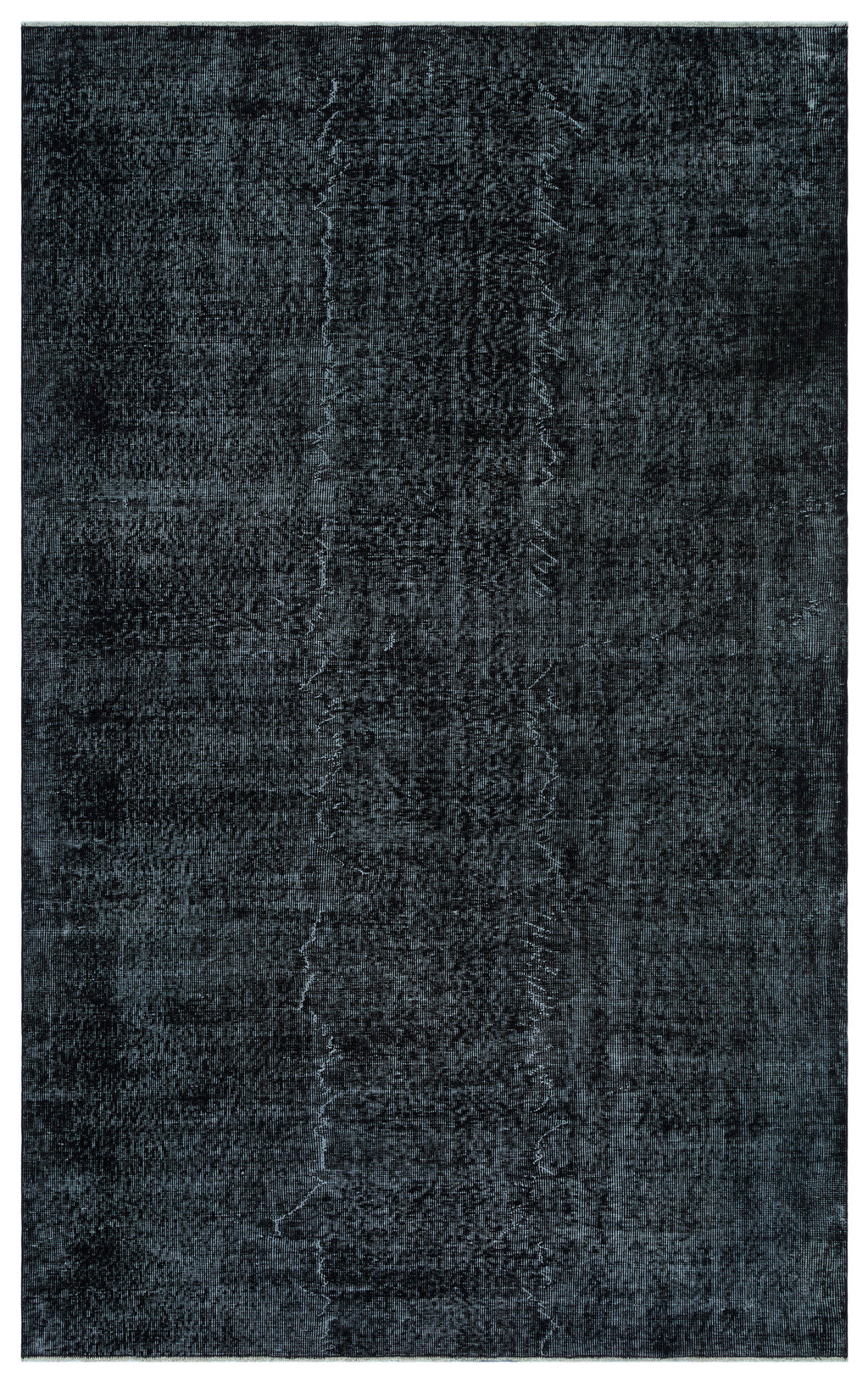 Black Over Dyed Vintage Rug 5'9'' x 9'3'' ft 175 x 283 cm