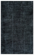 Black Over Dyed Vintage Rug 5'9'' x 9'3'' ft 175 x 283 cm