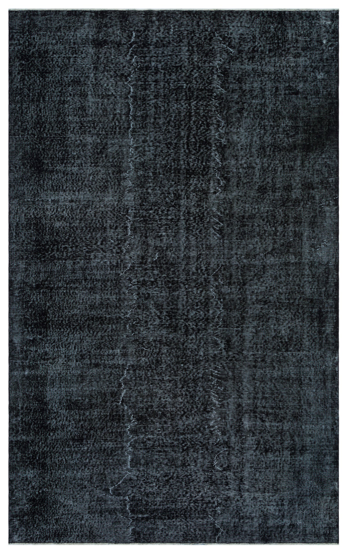 Black Over Dyed Vintage Rug 5&#39;9&#39;&#39; x 9&#39;3&#39;&#39; ft 175 x 283 cm