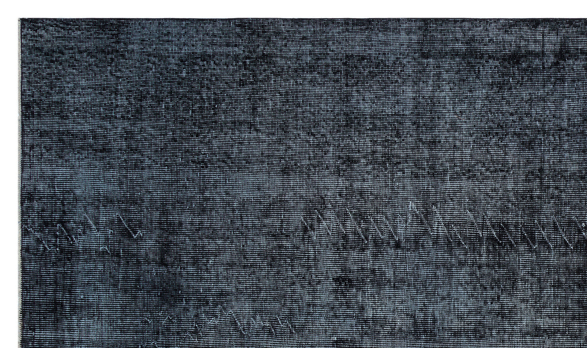 Black Over Dyed Vintage Rug 5&#39;4&#39;&#39; x 9&#39;2&#39;&#39; ft 162 x 279 cm