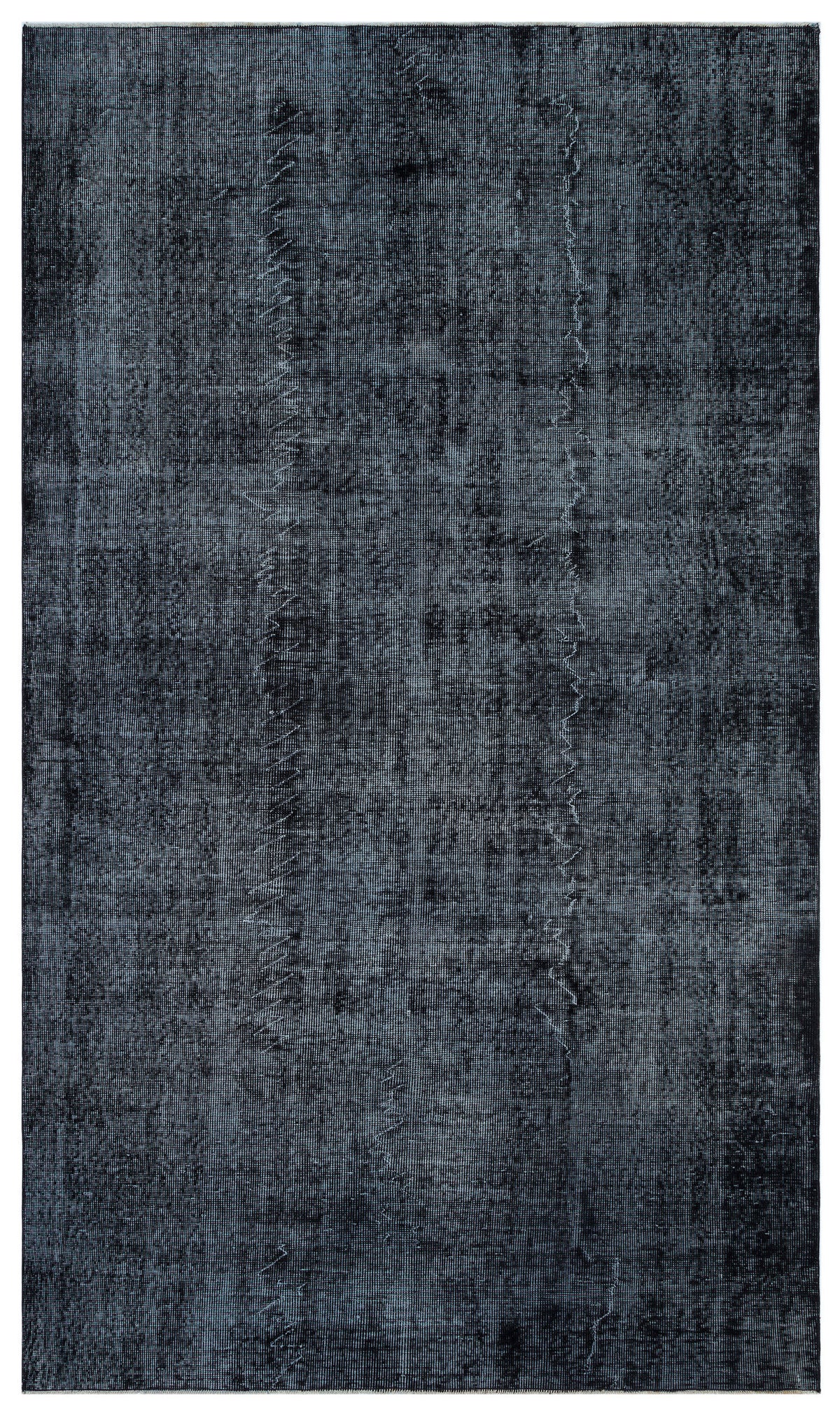 Black Over Dyed Vintage Rug 5&#39;4&#39;&#39; x 9&#39;2&#39;&#39; ft 162 x 279 cm