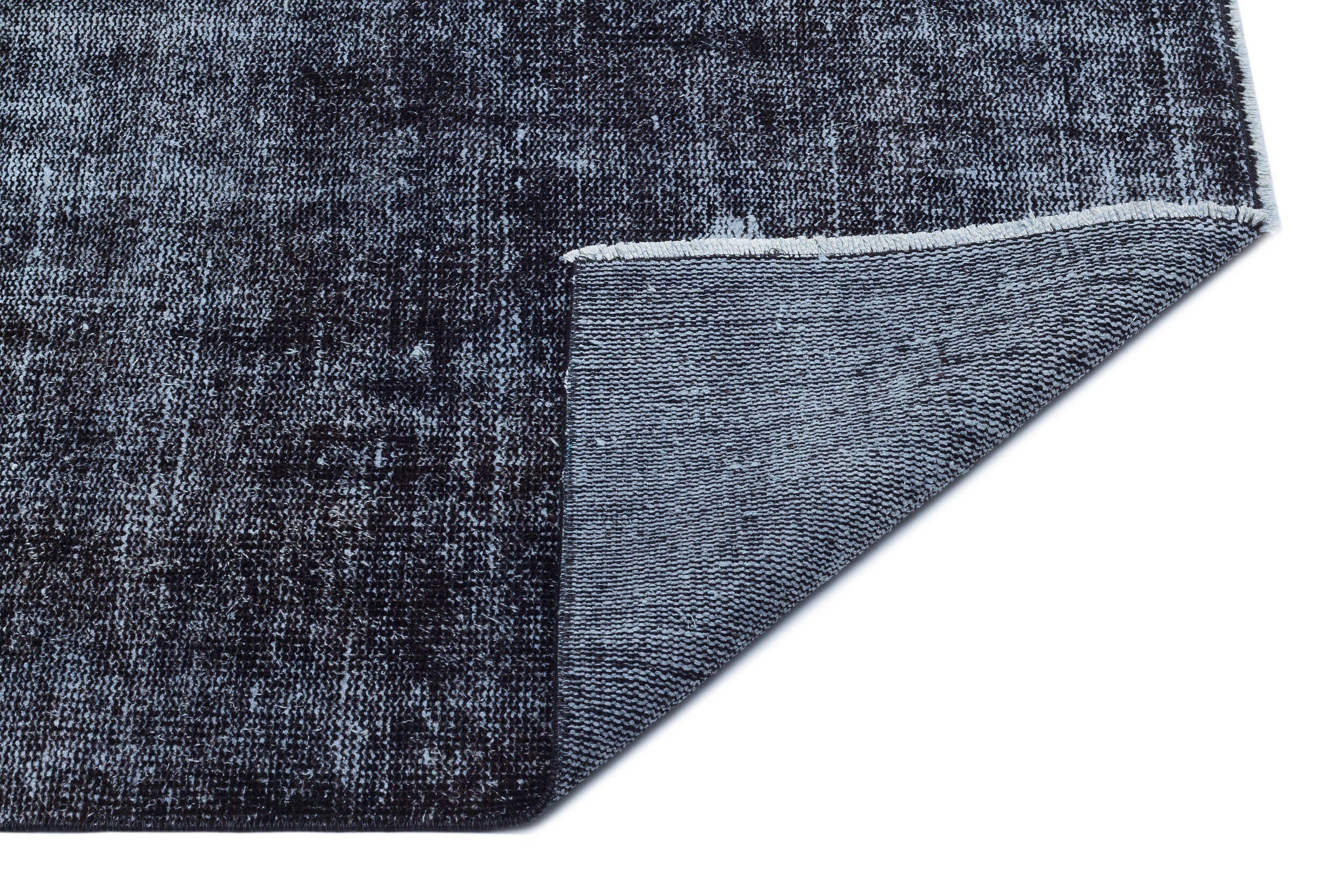 Black Over Dyed Vintage Rug 5'8'' x 8'8'' ft 173 x 264 cm
