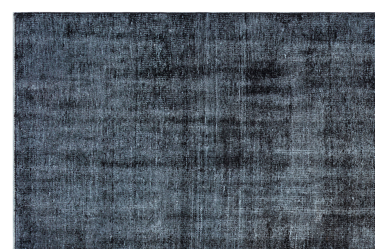 Black Over Dyed Vintage Rug 5&#39;8&#39;&#39; x 8&#39;8&#39;&#39; ft 173 x 264 cm