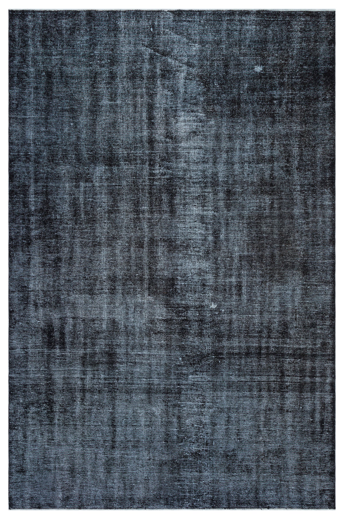 Black Over Dyed Vintage Rug 5&#39;8&#39;&#39; x 8&#39;8&#39;&#39; ft 173 x 264 cm